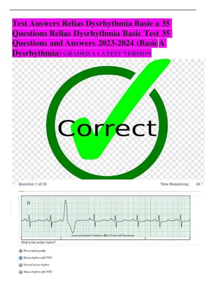 Unlock The Secrets Of Rhythm Interpretation With Relias Dysrhythmia Advanced Test Answers